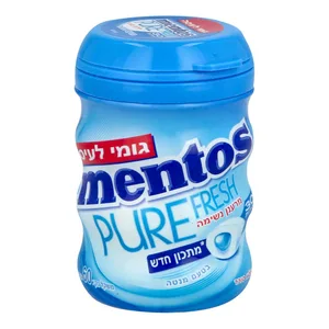 מסטיק מנטוס כחול בטעם מנטה. 60 גרם