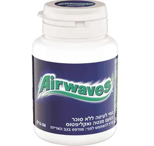 מסטיק איירוויז כחול מנטה איקליפטוס 64 גרם