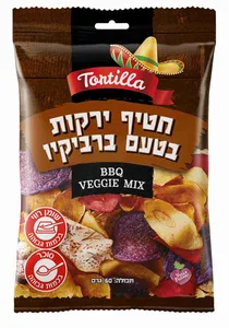 טורטילה צ'יפס ירקות ברביקיו 60 גרם