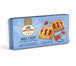 עוגיות בצק עלים במילוי תות 100 גרם